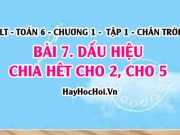 Dấu hiệu chia hết cho 2, cho 5? Toán 6 chân trời Tập 1...